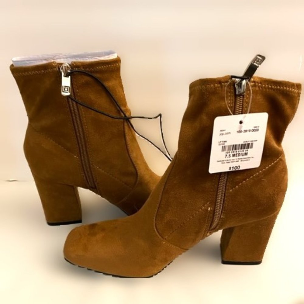 NWT Liz Claiborne Karden Lt Tan Ankle Booties 7.5